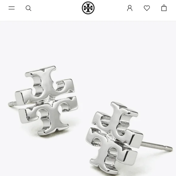 Tory Burch kira stud earrings silver new - Picture 3 of 10